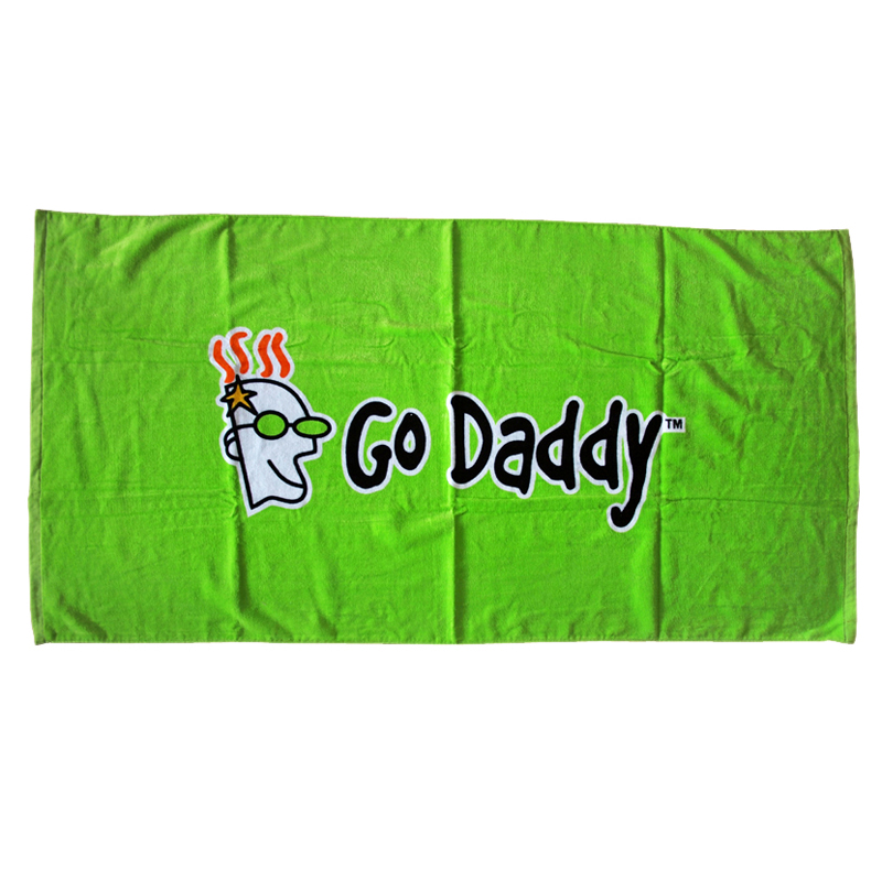 GREENDAY active printed green bath towel