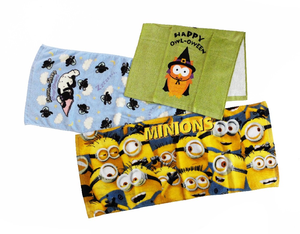 Active printed cartoon small towel