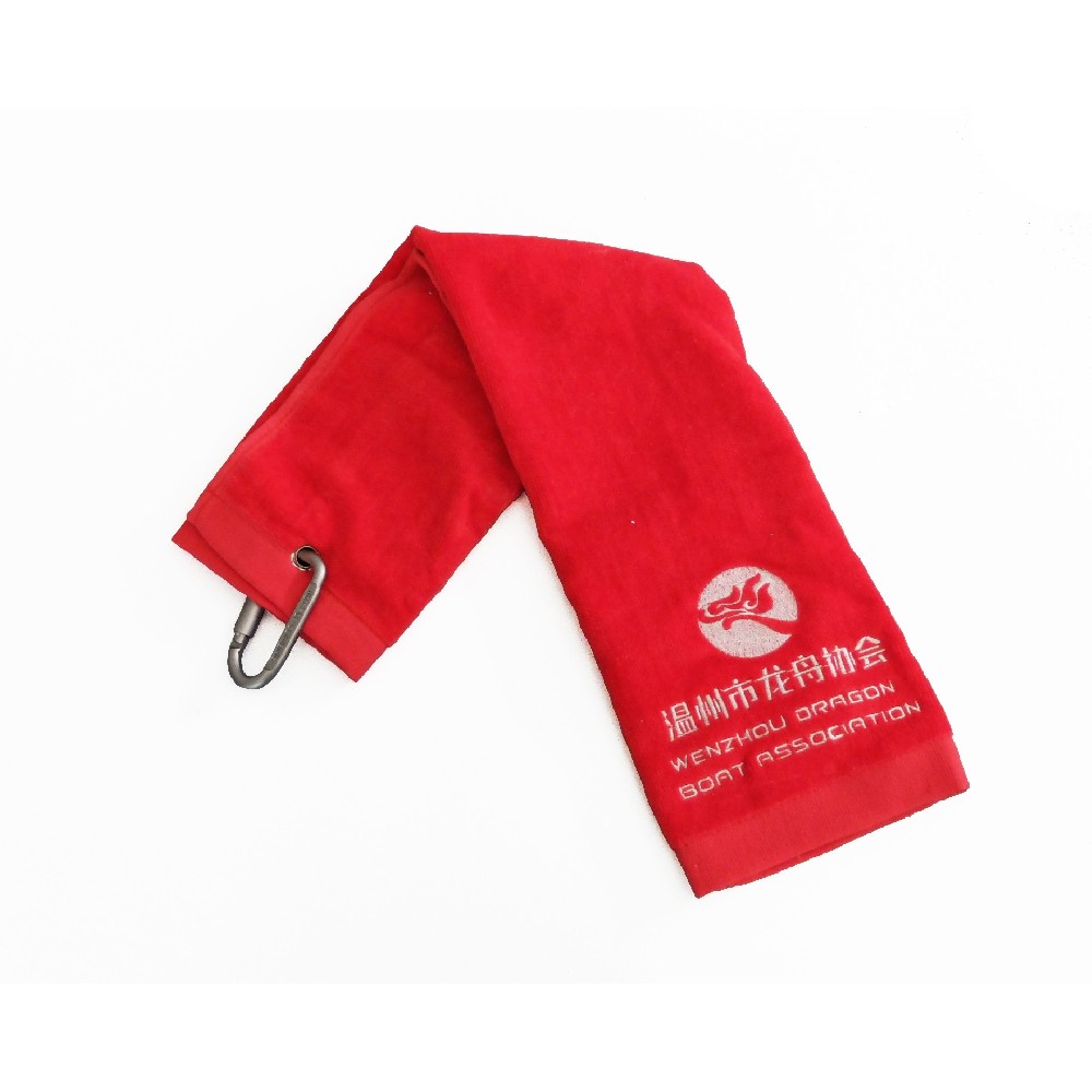 Red dragon boat Golf Towel