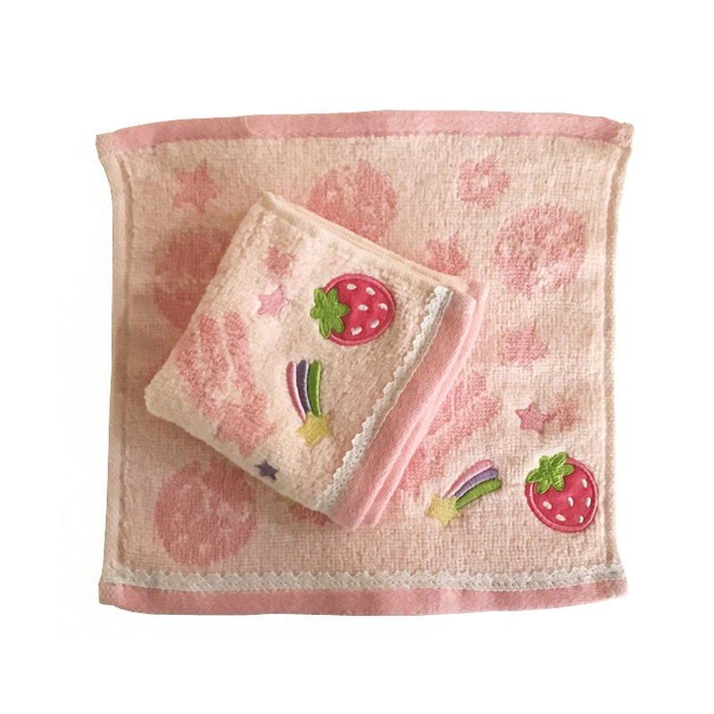 Strawberry Twistless Yarn Small Square Towel